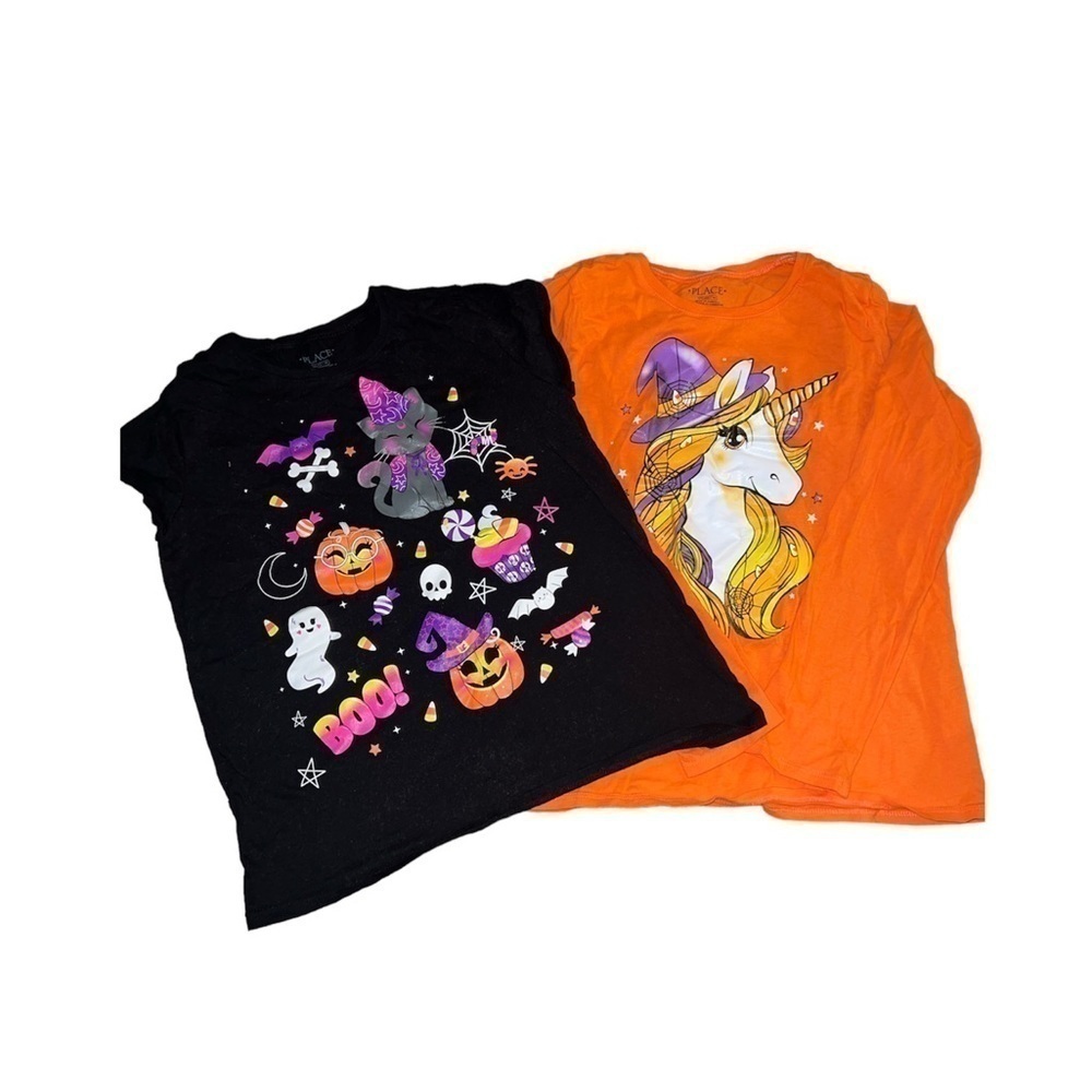 Children’s Place Halloween tee bundle. One long/one short sleeve. XL (14) NWOT.